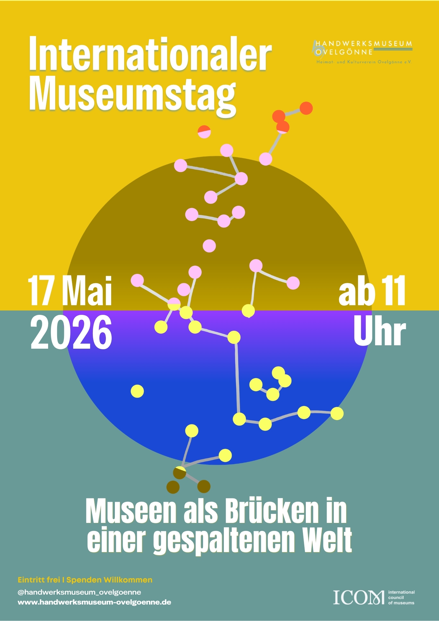 Poster for International Museum Day 2026 at the Crafts Museum Ovelgönne