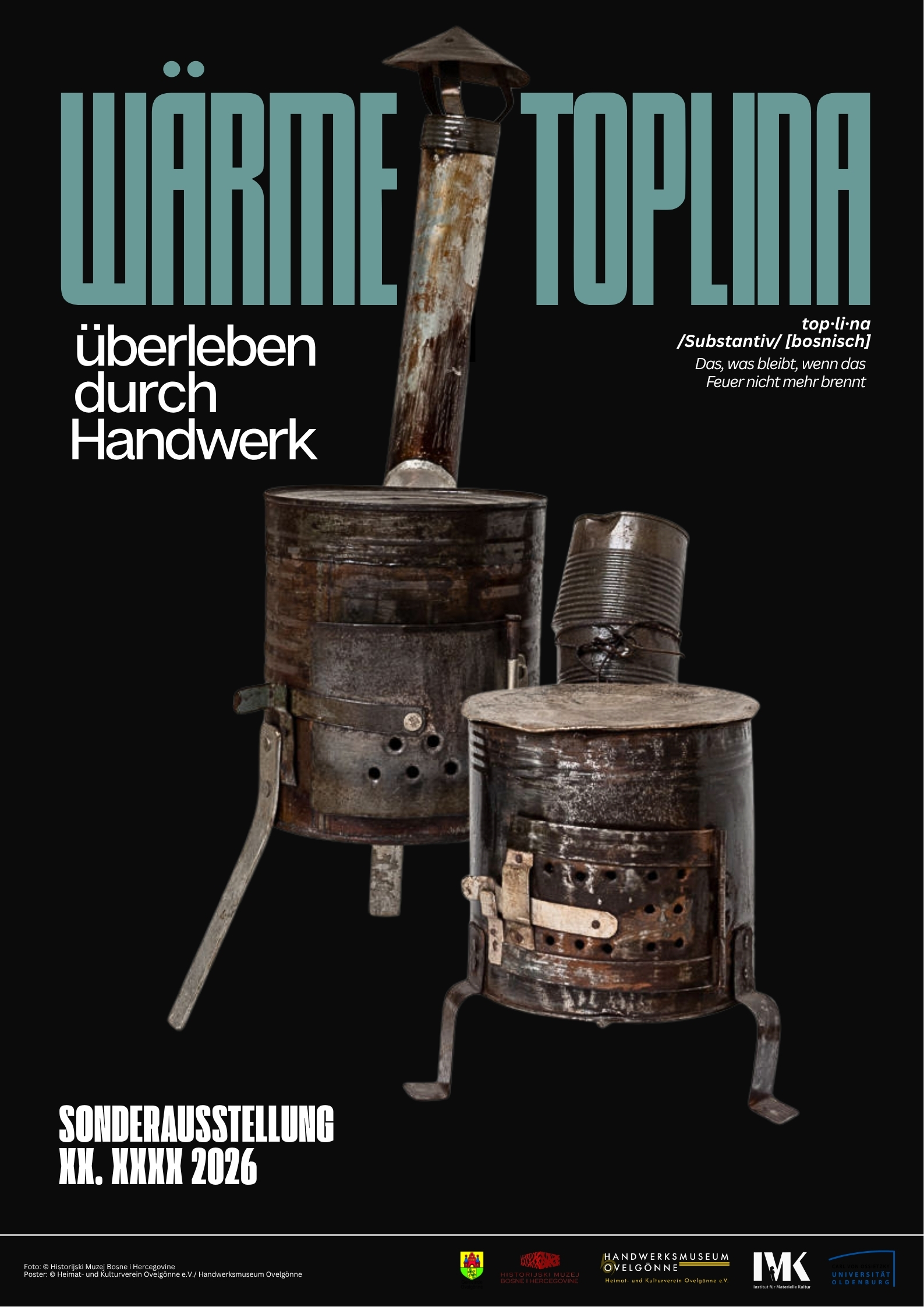 Exponate der Ausstellung WÄRME I TOPLINA