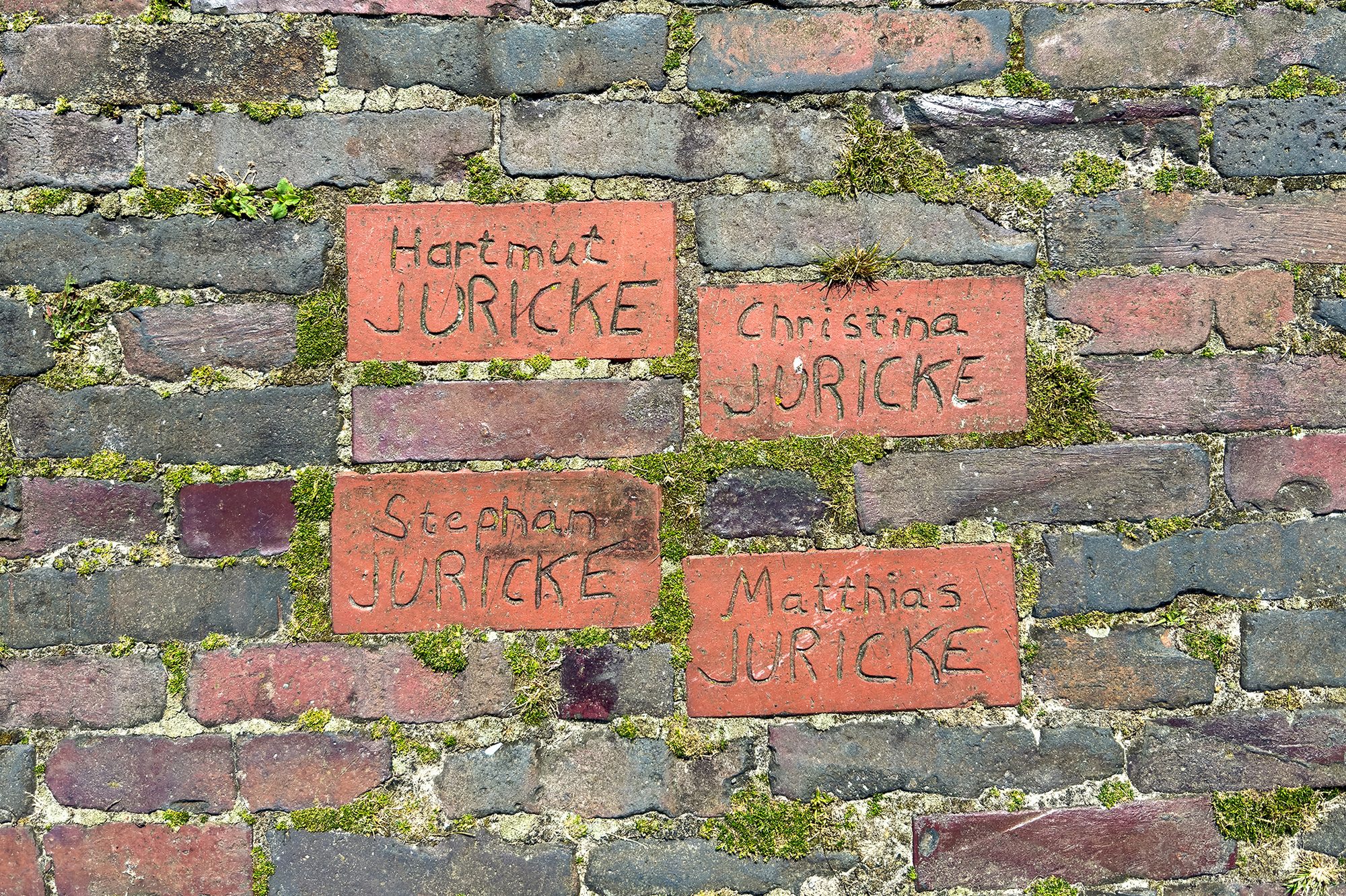 Close-up of an individually designed original Bockhorn brick