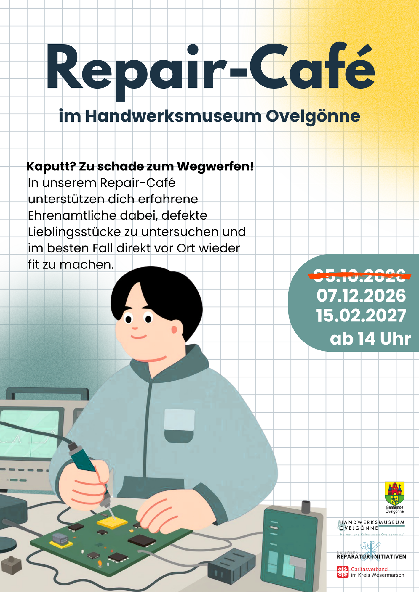 Poster Repair Café Handwerksmuseum Ovelgönne 2026