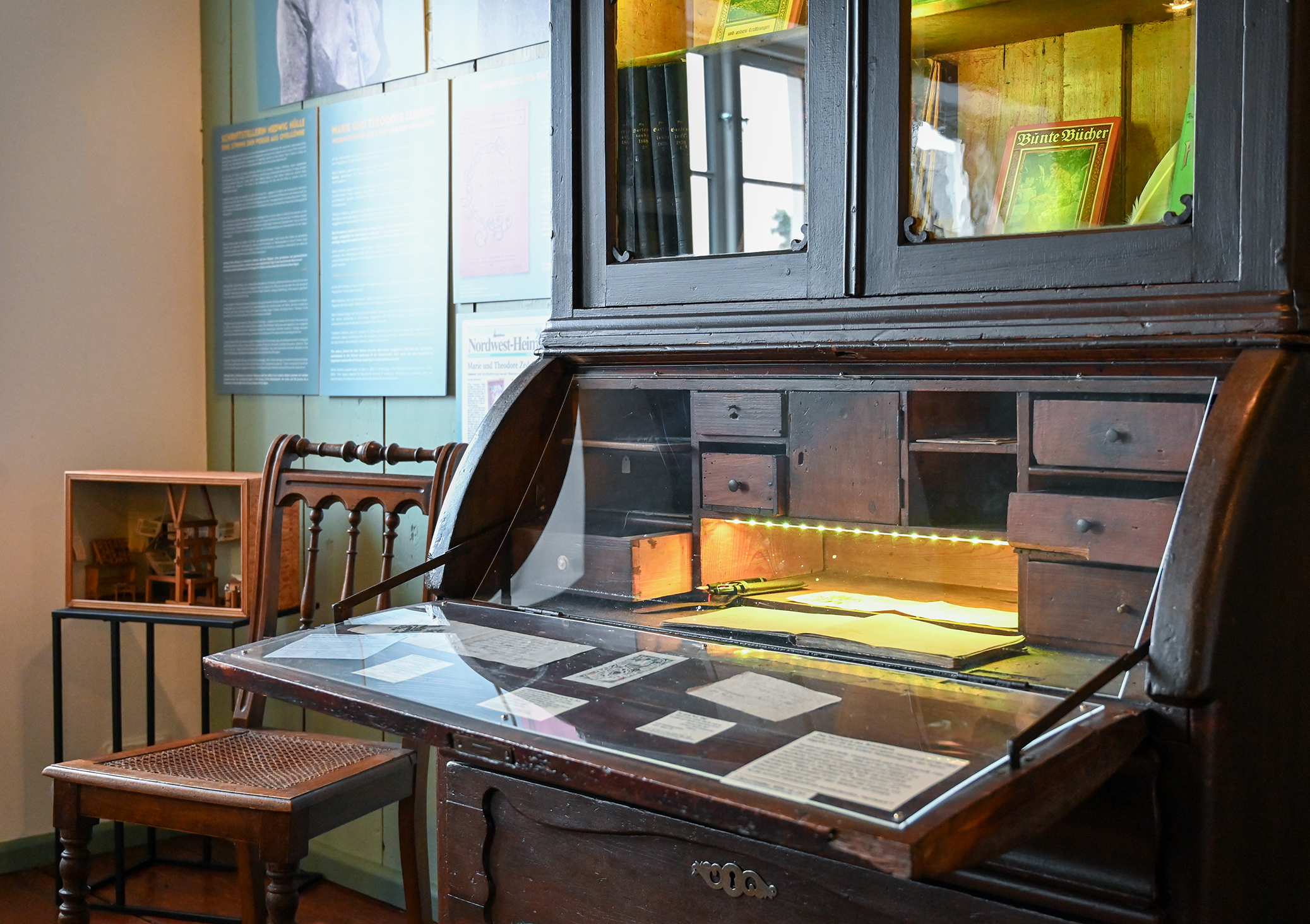 Historic portraits and documents