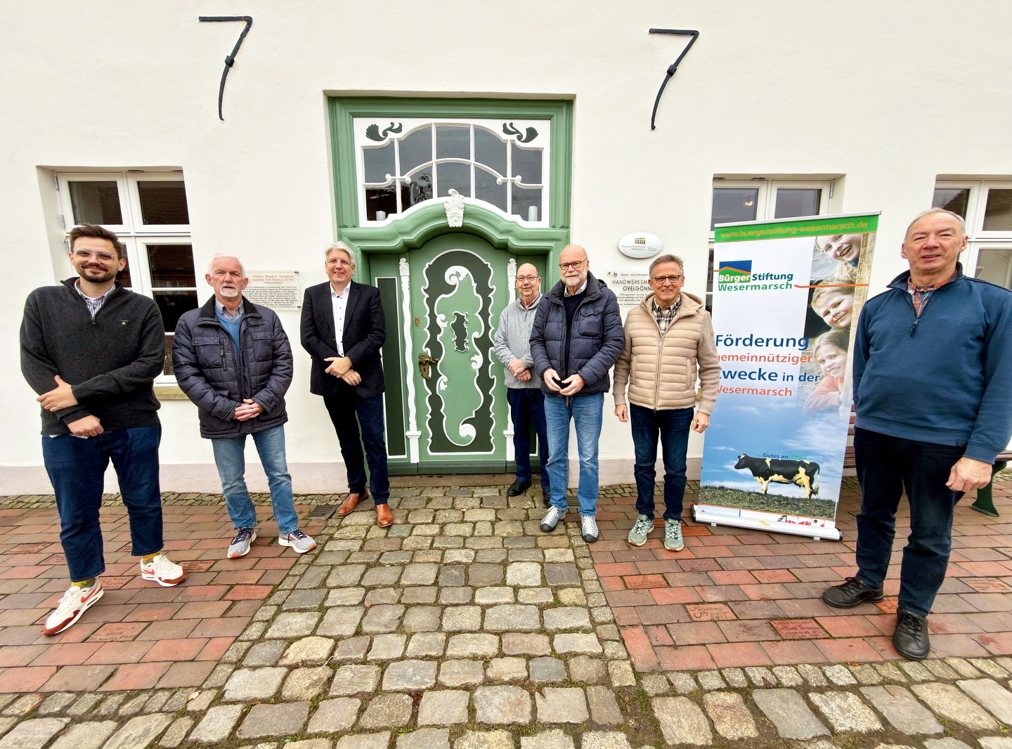 Inauguration of the restored Rococo door with funders and museum management